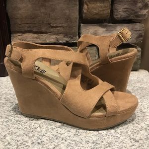 Suede Brown Wedges